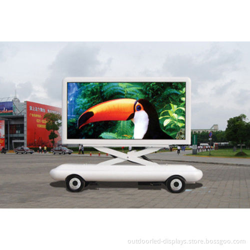 P10 7000 Nits Truck Mounted Led Screen , Full Color Mobile Led Display 1r1g1b